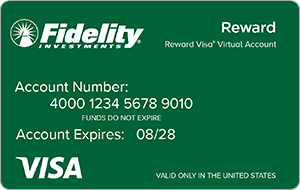 Fidelity Visa® Reward Virtual Account, 12-Month Fee Down