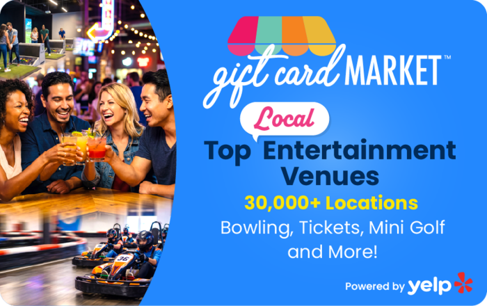 Gift Card Market Entertainment Venues Card