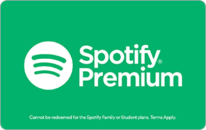 Spotify Physical Gift Card eGifterRewards - SPOTIFYPH Fp01