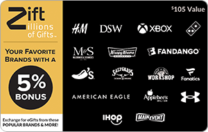 Zift Zillions of Gifts 5% Bonus